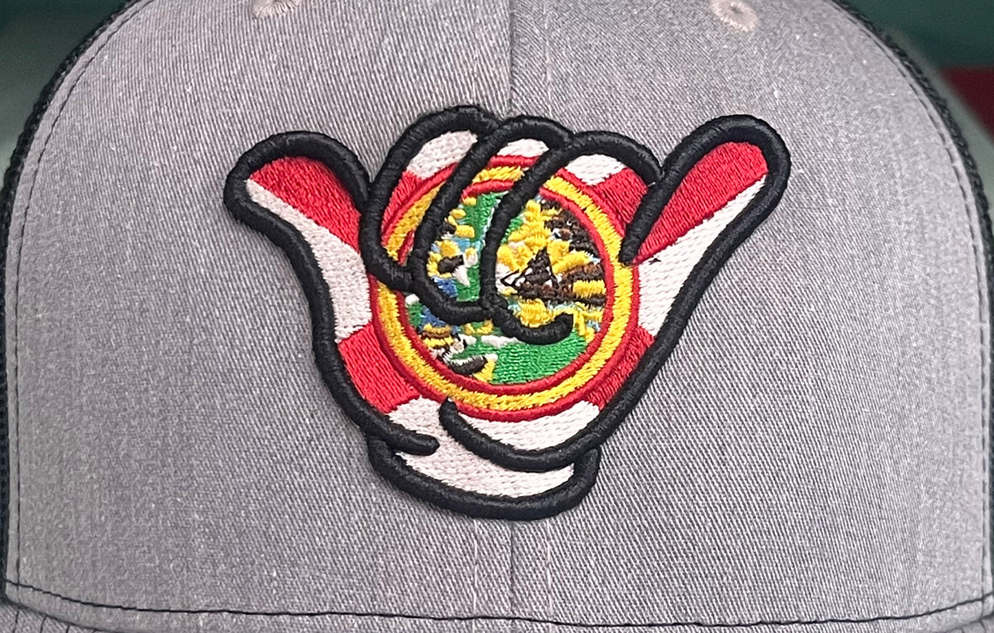 Florida Flag Hang Loose Cap - R112 snapbacks Heather Gray/Black