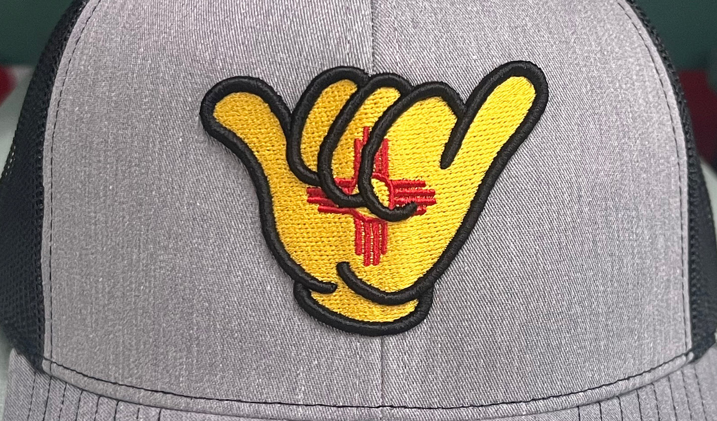 New Mexico Flag Hang Loose Cap - R112 snapbacks Heather Gray/Black