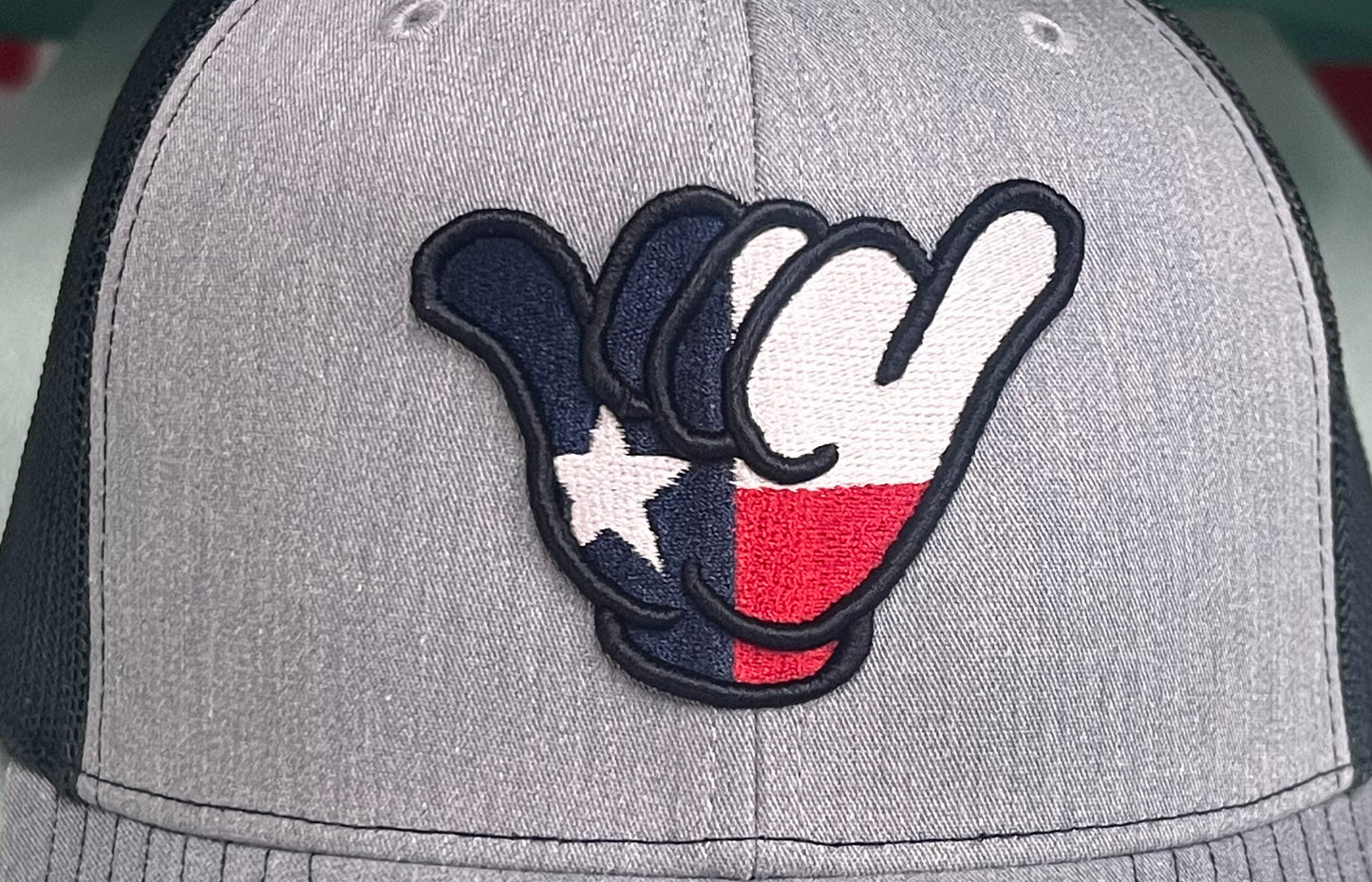 Texas Flag Hang Loose Cap - R112 snapbacks Heather Gray/Black