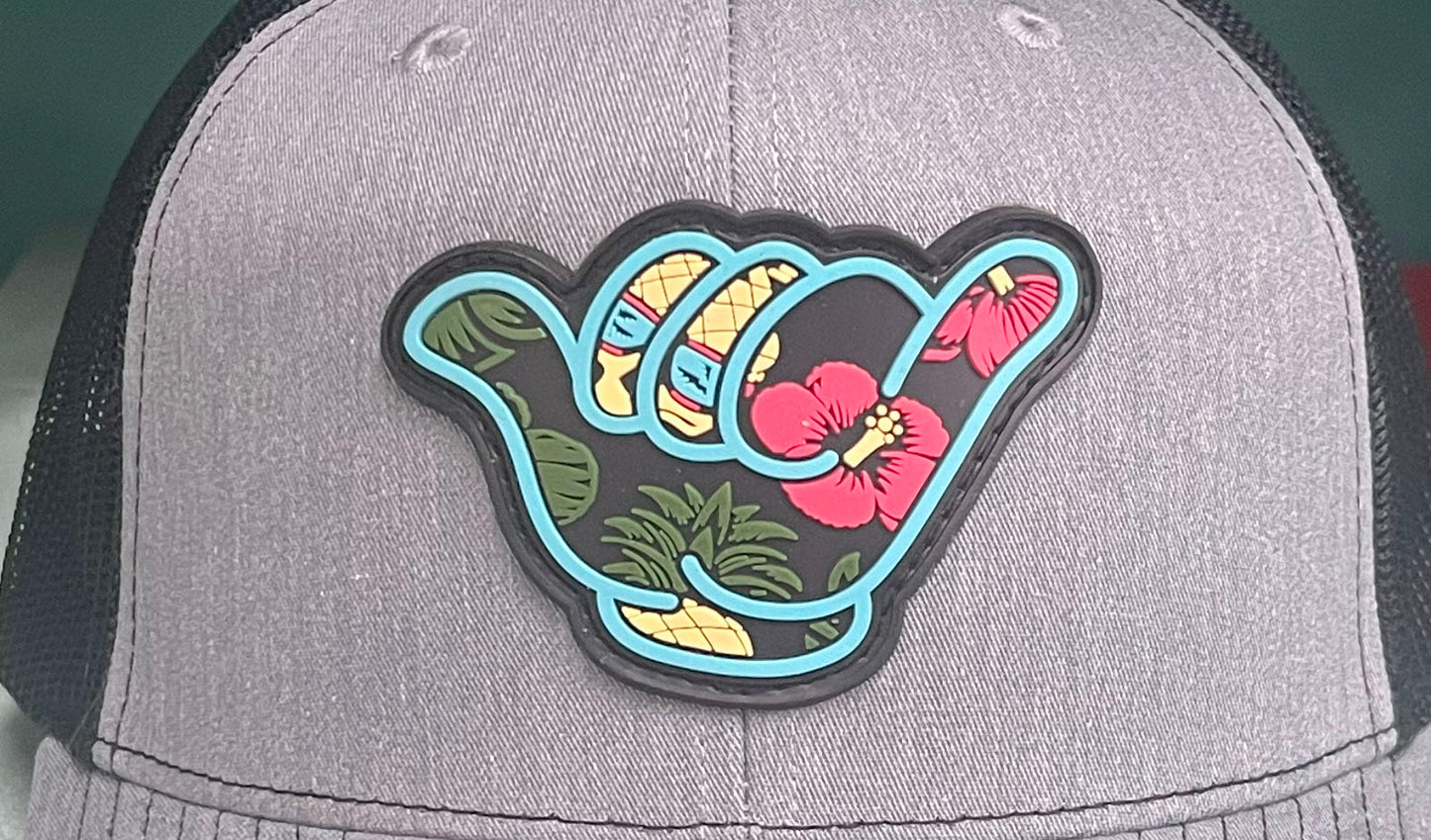 Angry Pineapple Hang Loose PVC Caps - Heather Gray/Black 112 Snapback