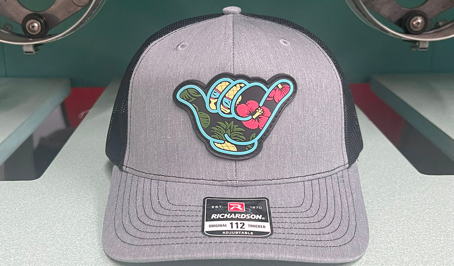 Angry Pineapple Hang Loose PVC Caps - Heather Gray/Black 112 Snapback