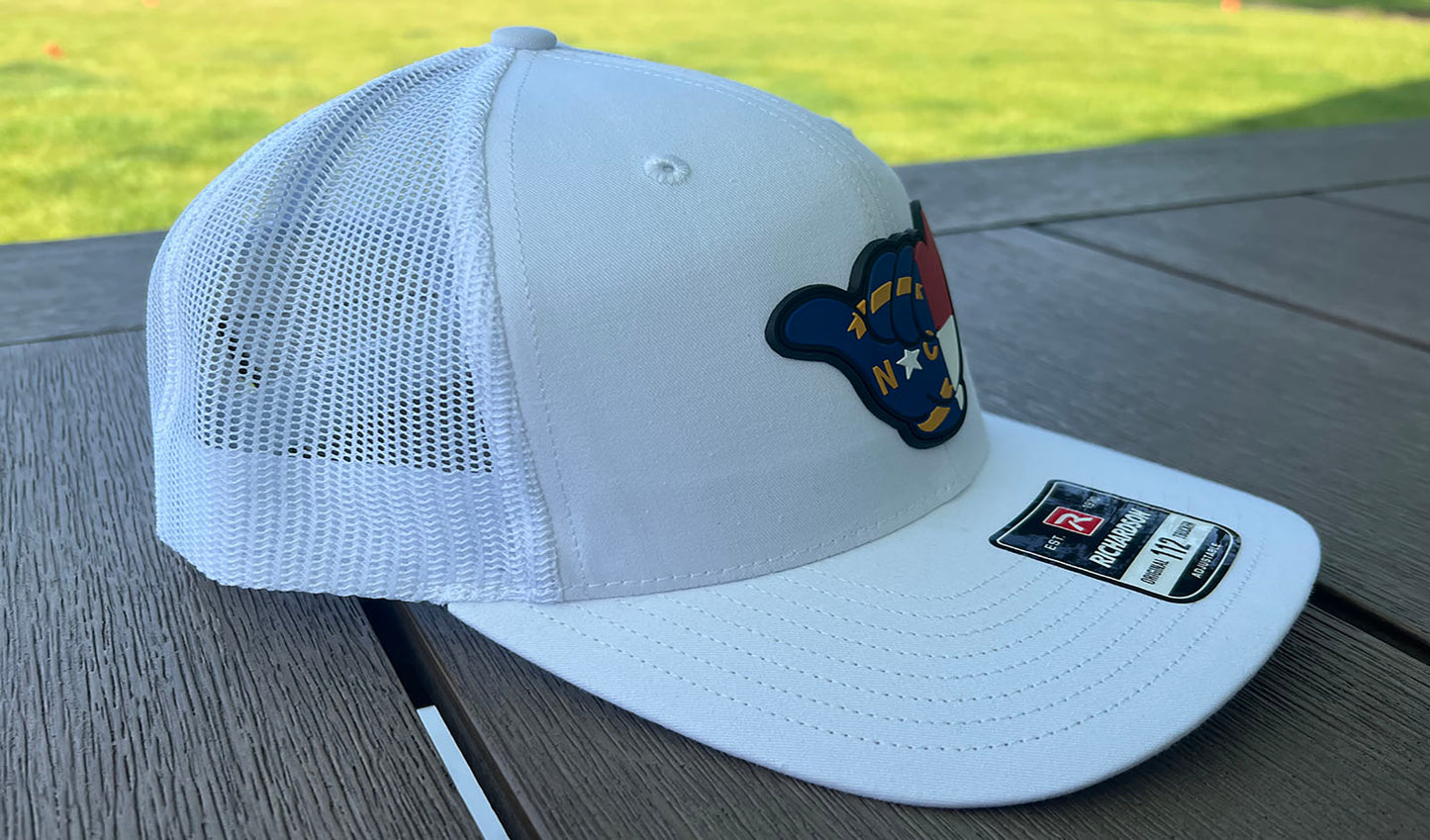 North Carolina Flag Hang Loose PVC - R112 snapbacks White