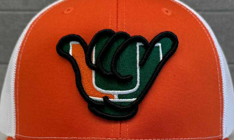 Miami Hurricanes Hang Loose Cap - R112 Orange/White snapback