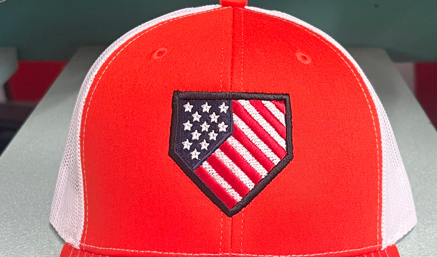 Homeplate USA Flag - R112 Orange/White