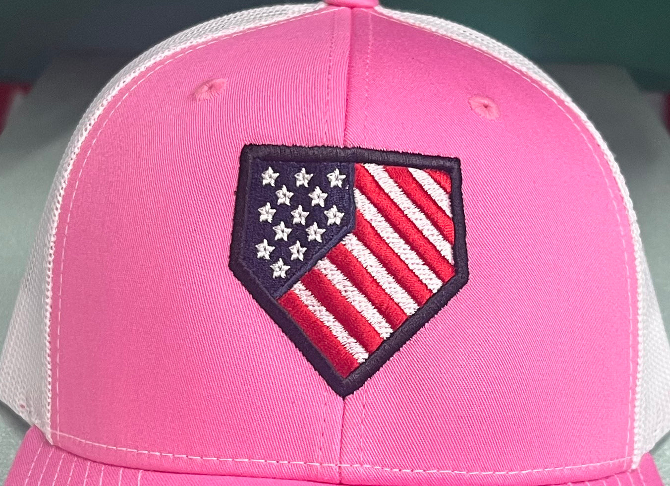 Homeplate USA Flag - R112  Pink/White