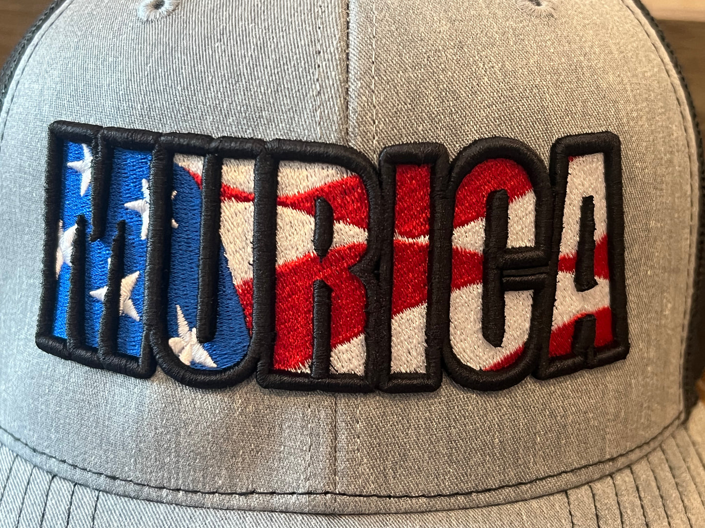 American Flag MURICA - R112 snapbacks Heather Gray/Black