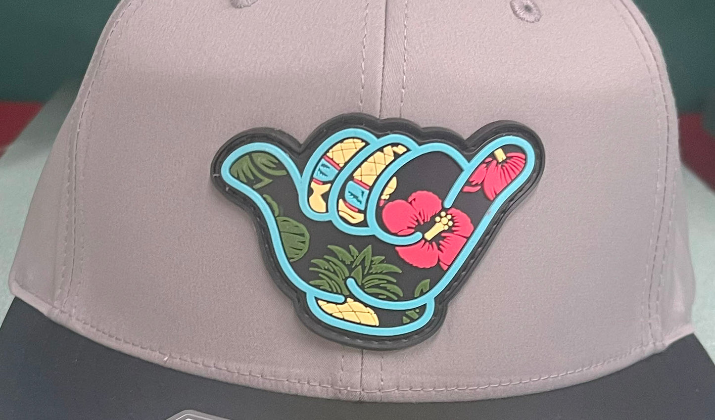 Angry Pineapple Hang Loose PVC Caps - Gray/Black PTS30