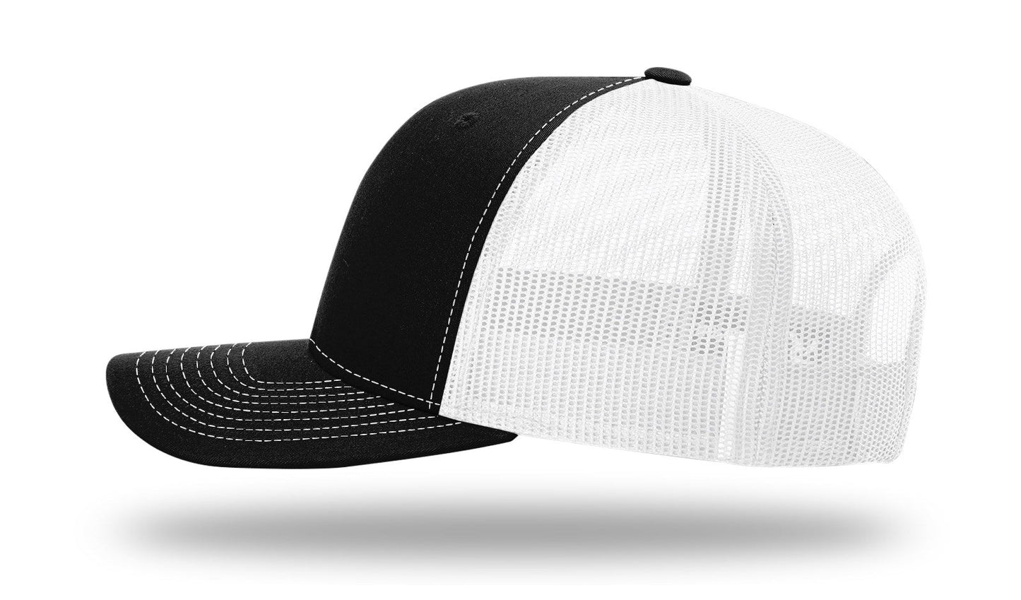 MB Shield - Richardson 112 Snapback - Black/White with Silver MB
