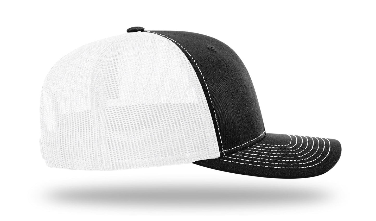 MB Shield - Richardson 112 Snapback - Black/White with Silver MB