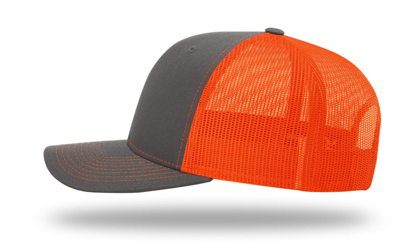 MB Shield - Richardson 112 Snapback - Charcoal/Neon Orange