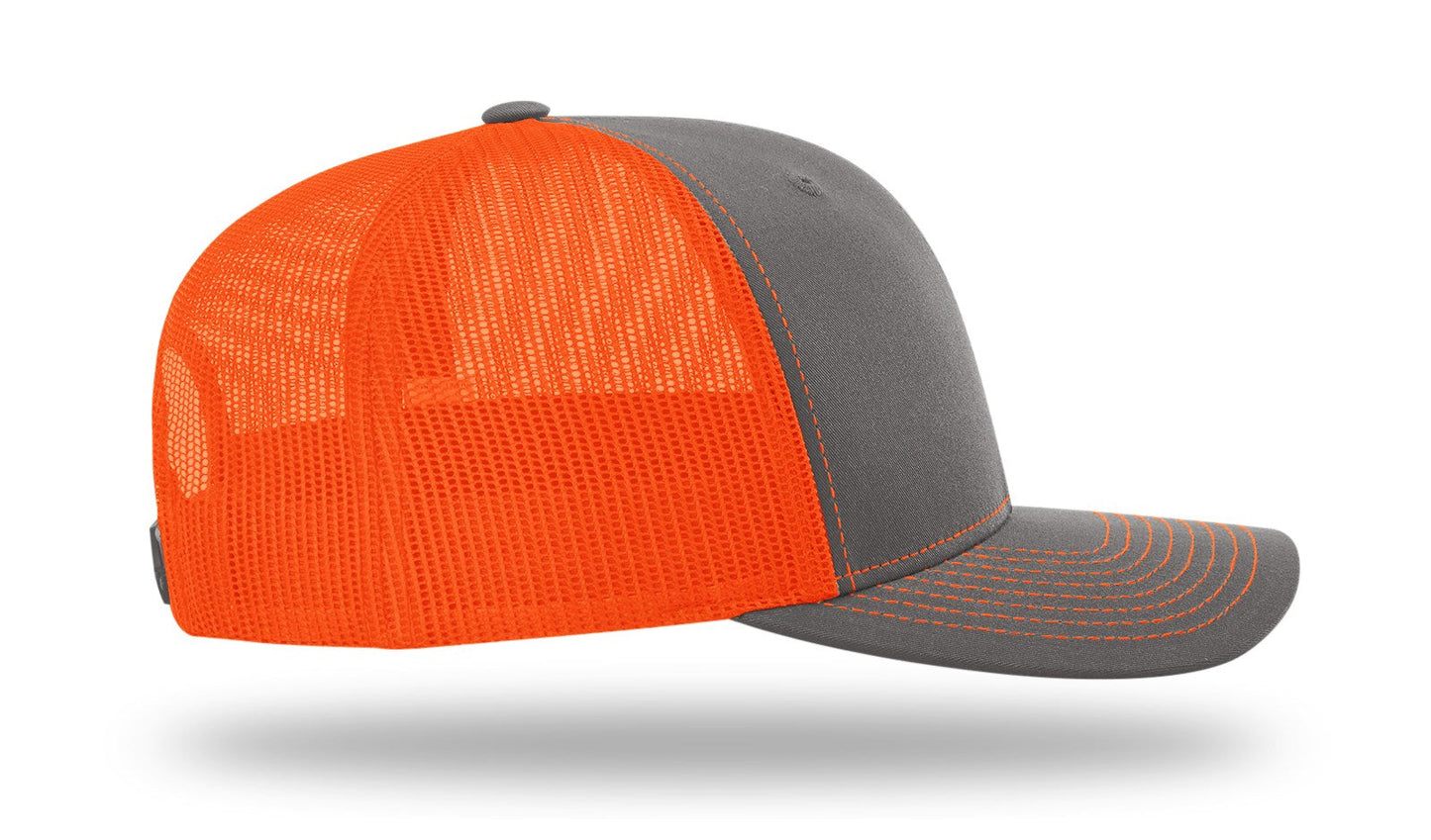 MB Shield - Richardson 112 Snapback - Charcoal/Neon Orange