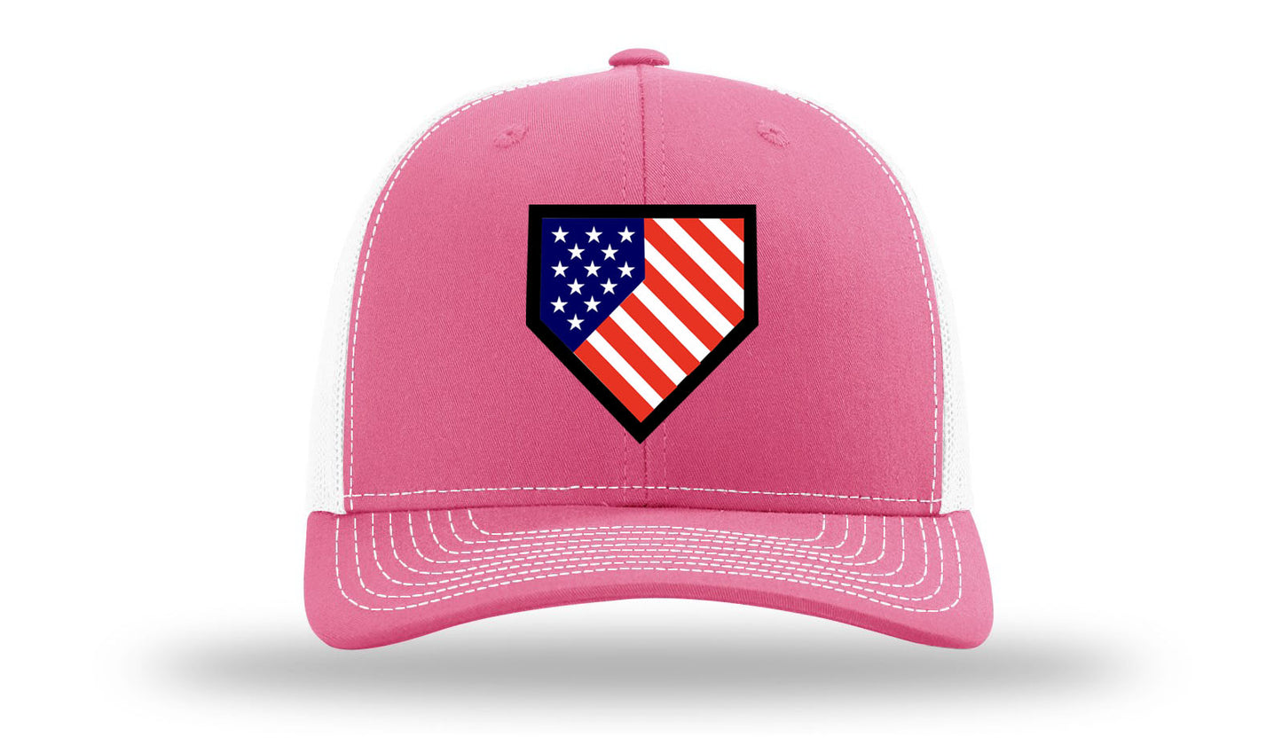 Homeplate USA Flag - R112  Pink/White