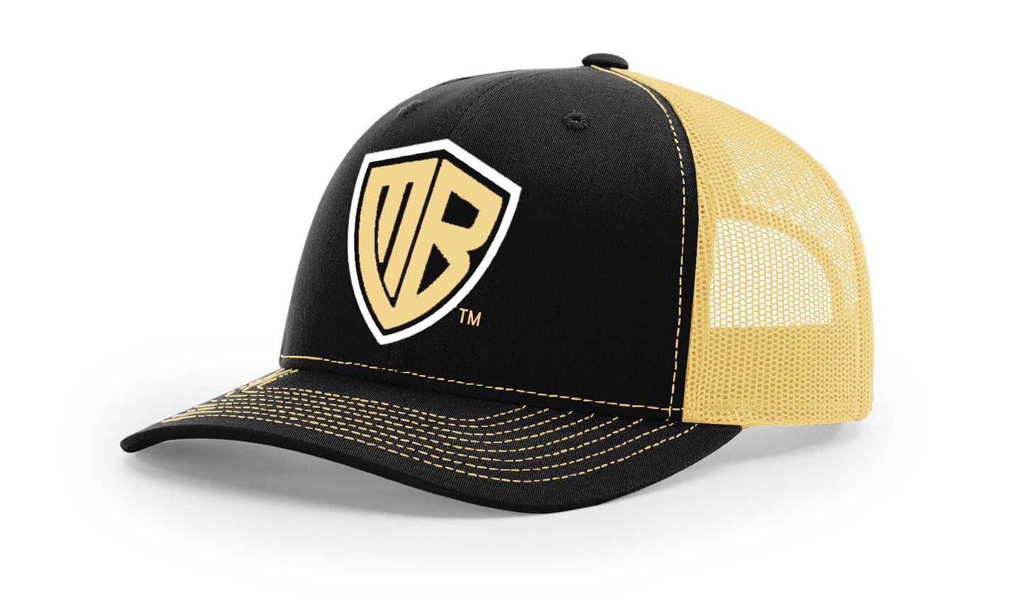 MB Shield - Richardson 112 Snapback - Black/Vegas Gold