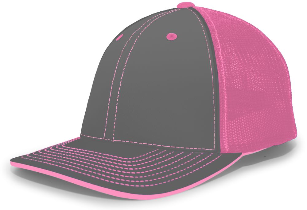 404M Pacific Flexfit Charcoal/Neon Pink/Charcoal