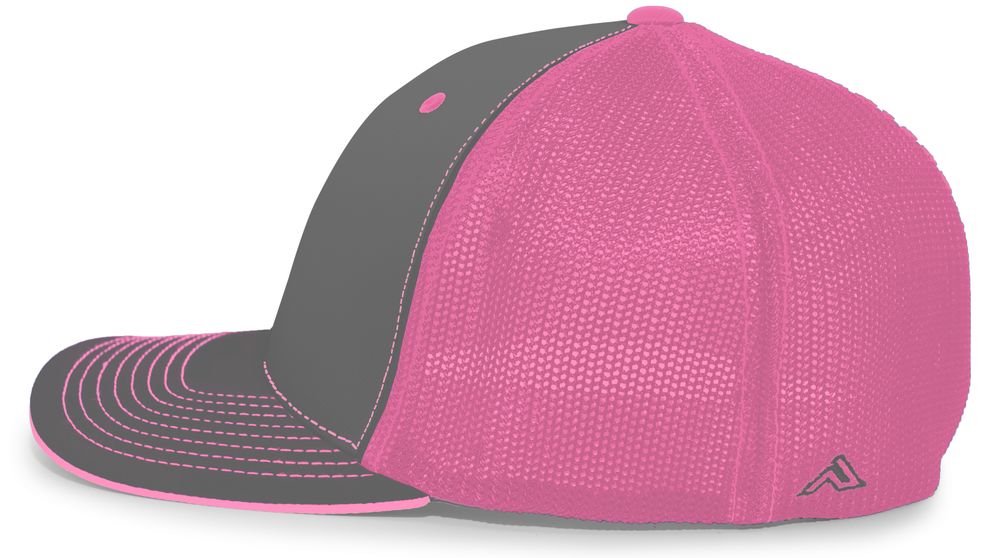 404M Pacific Flexfit Charcoal/Neon Pink/Charcoal