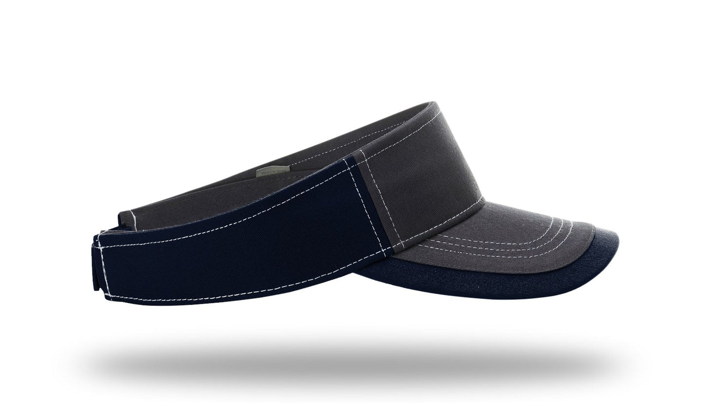R - 775 Twill Contrast Visors - Charcoal/Navy