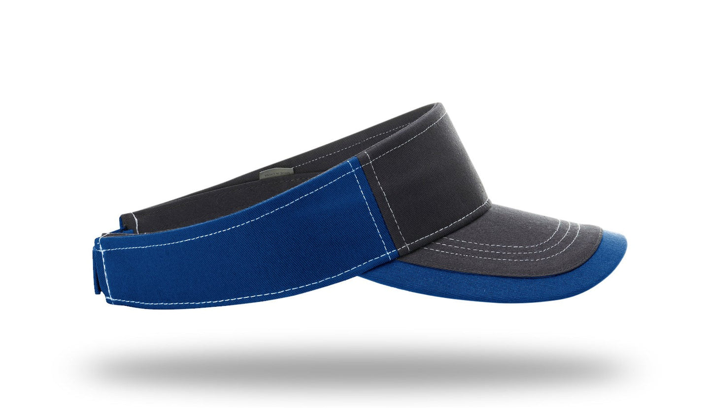 R - 775 Twill Contrast Visors - Charcoal/Royal