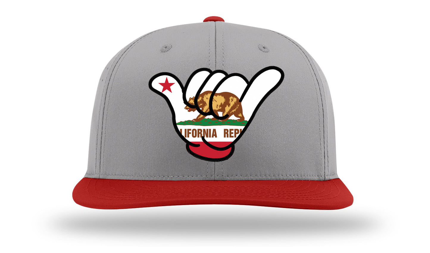 California Shaka State Flag Cap - Grey/Red PTS30