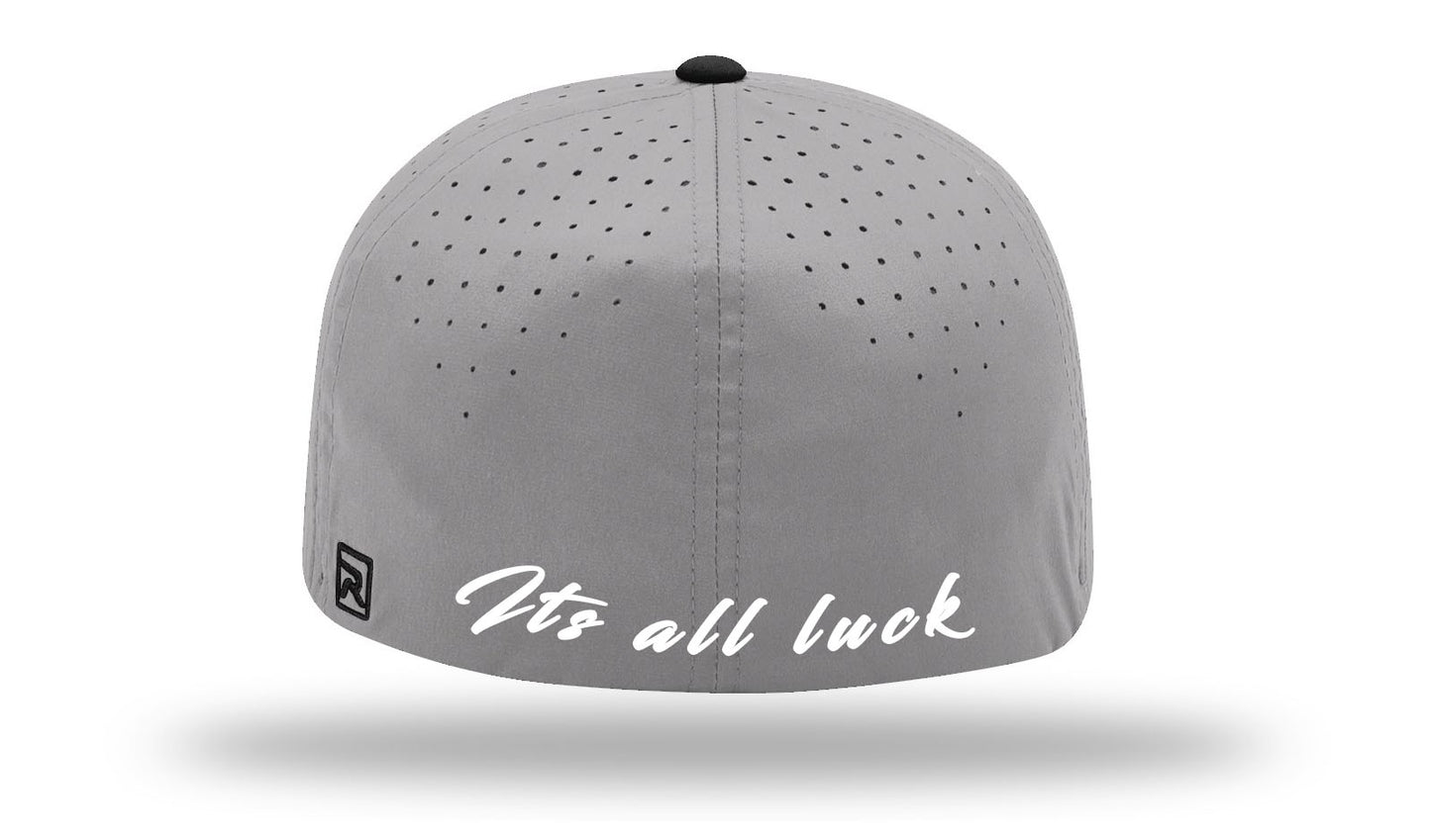 Its All Luck Black Clover White Outline PTS30 Gray/Black Cap