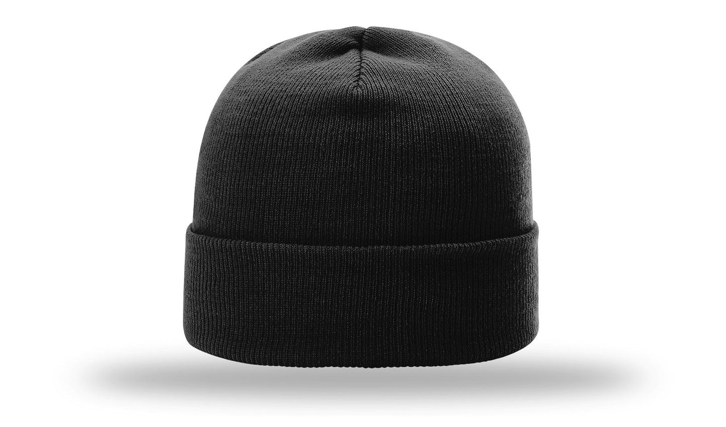 R-18 Richardson Solid Black Beanie w/ Cuff