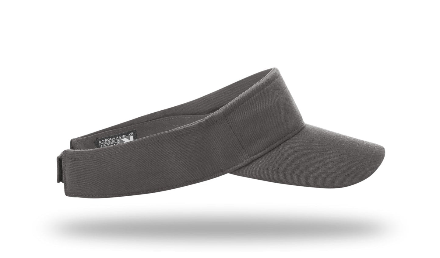 R - 45 Richardson Garment Washed Visors - Charcoal