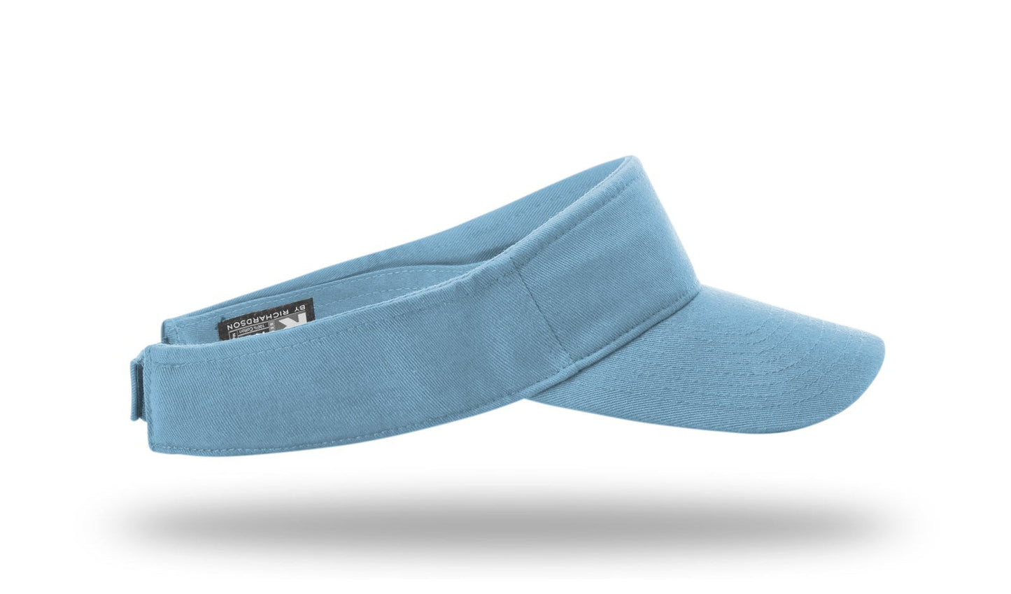 R - 45 Richardson Garment Washed Visors - Columbia Blue
