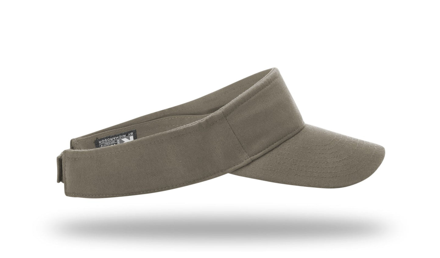 R - 45 Richardson Garment Washed Visors - Driftwood