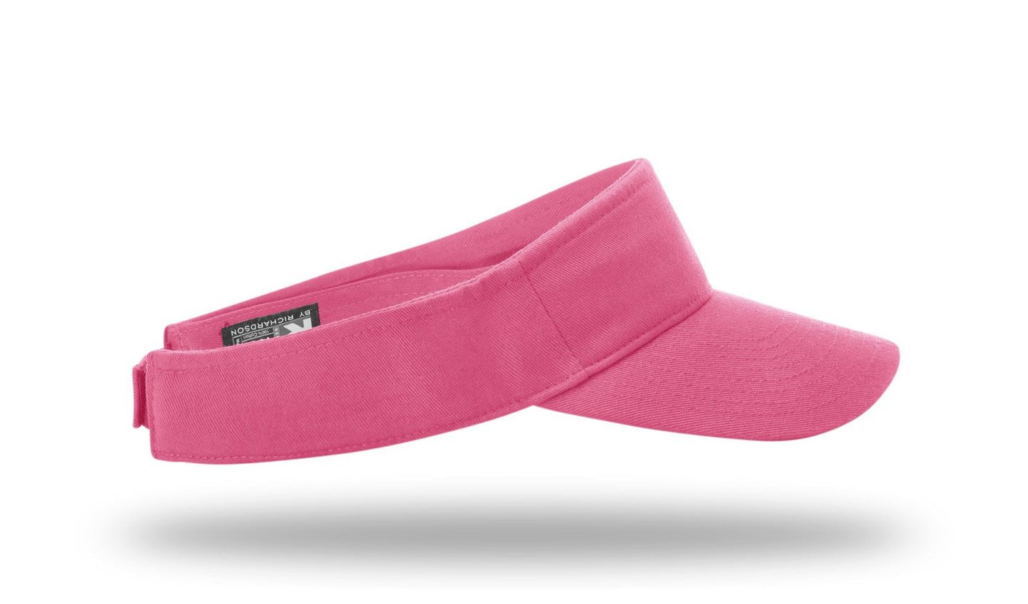 R - 45 Richardson Garment Washed Visors - Hot Pink