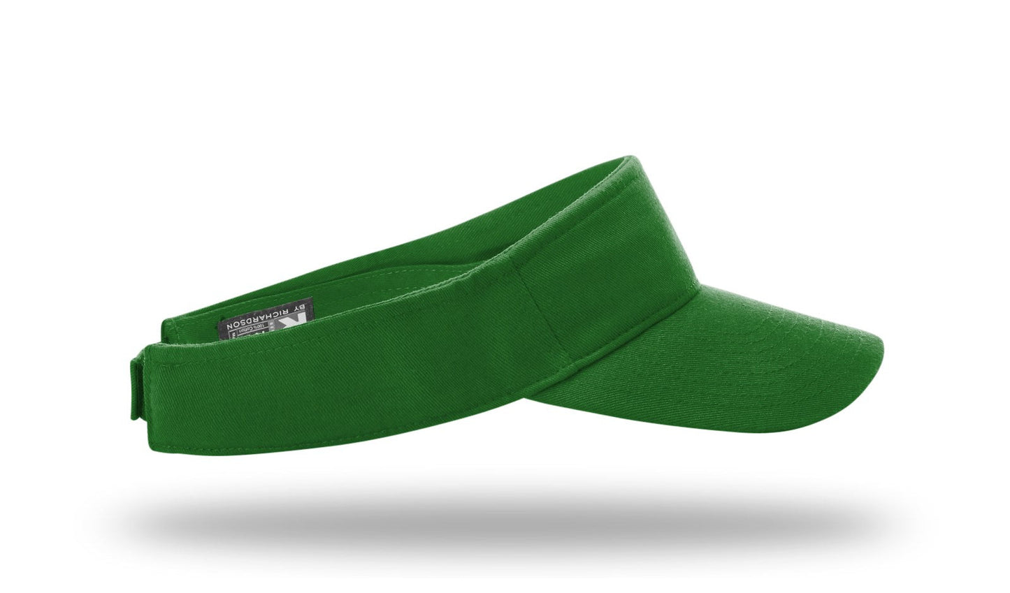 R - 45 Richardson Garment Washed Visors - Kelly Green