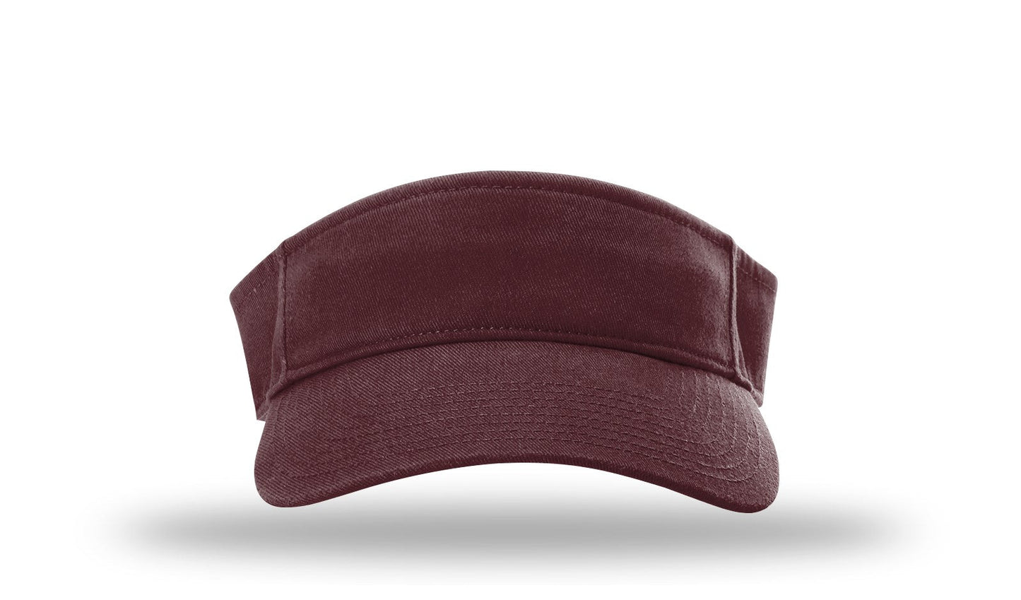 R - 45 Richardson Garment Washed Visors - Maroon