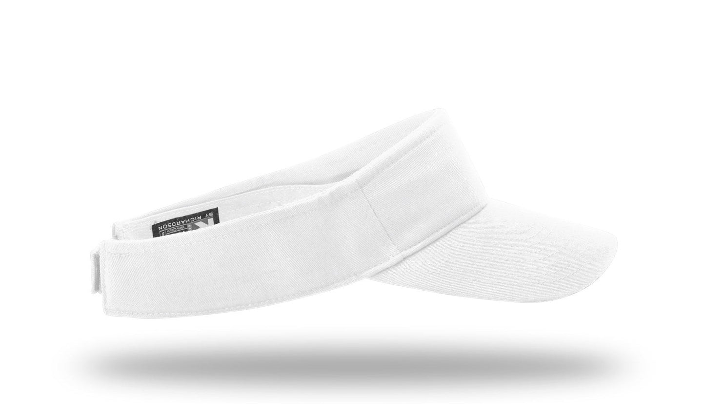 R - 45 Richardson Garment Washed Visors - White