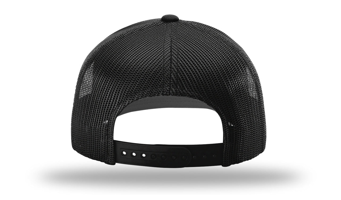 North Carolina shaka State Flag Caps - 112 Richardson Snapbacks Solid Black