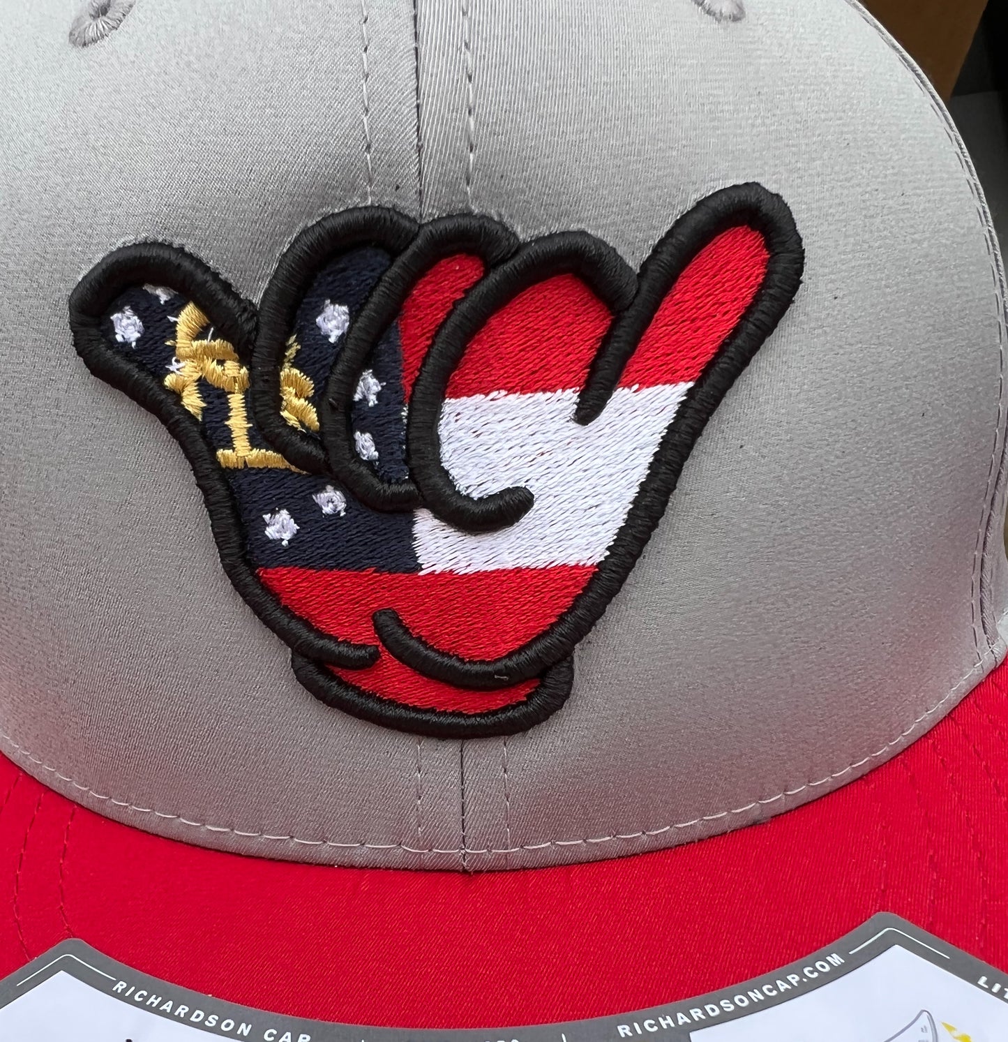 Georgia Shaka State Flag Cap - Grey/Red PTS30