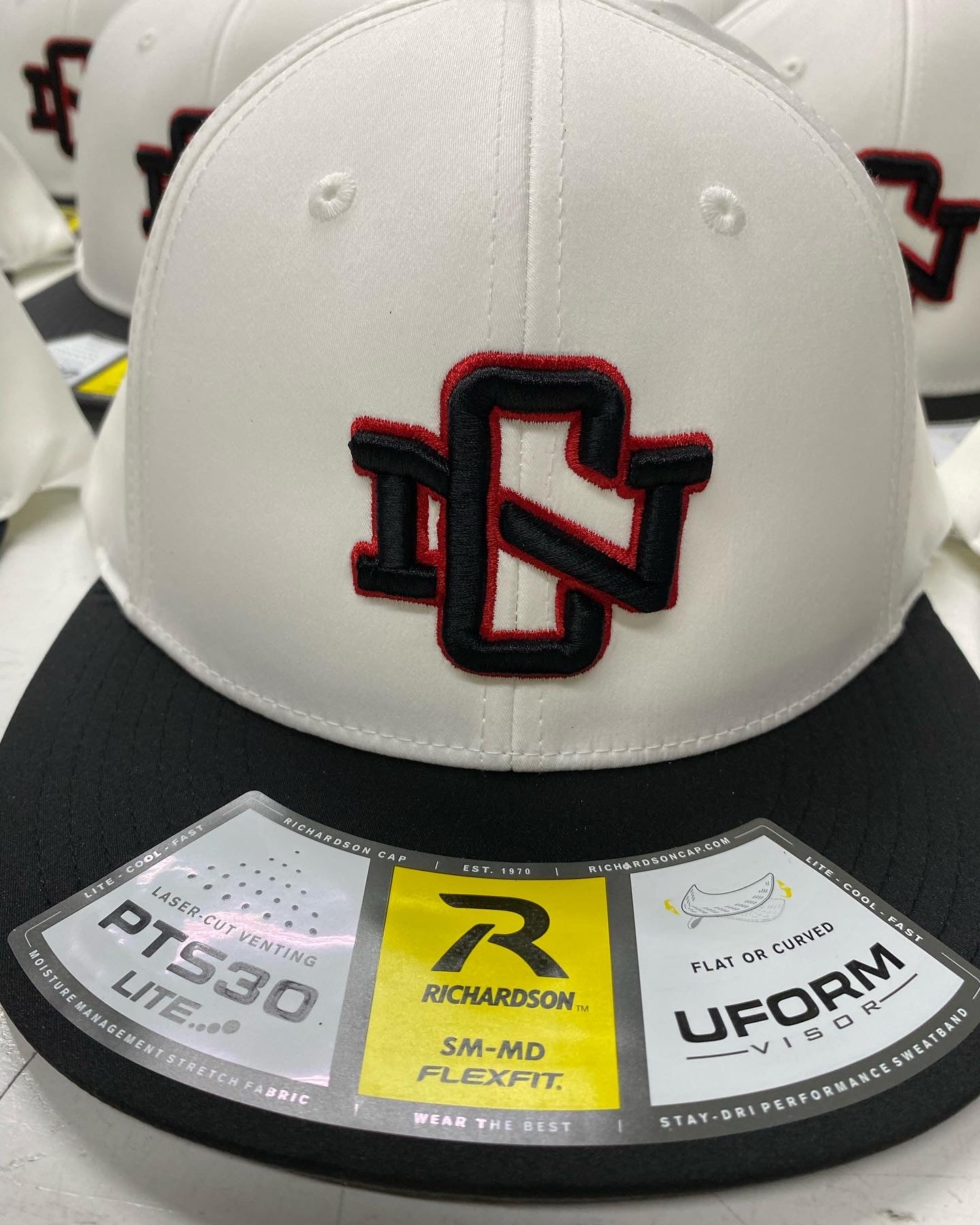 North Carolina CC hats white/Black pts30