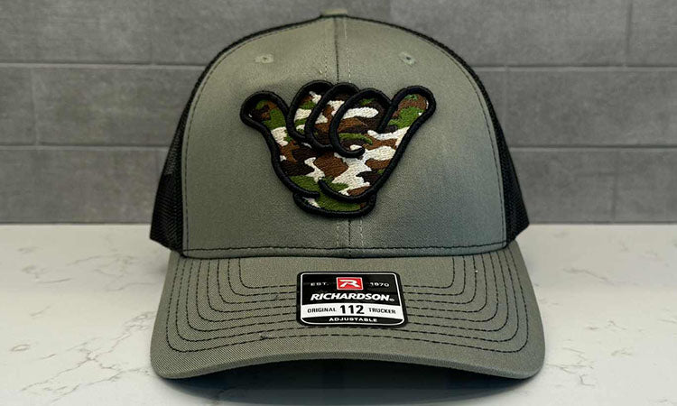 Army Camo Hang Loose Cap - R112 snapbacks Loden/Black