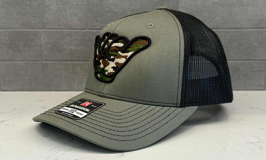 Army Camo Hang Loose Cap - R112 snapbacks Loden/Black