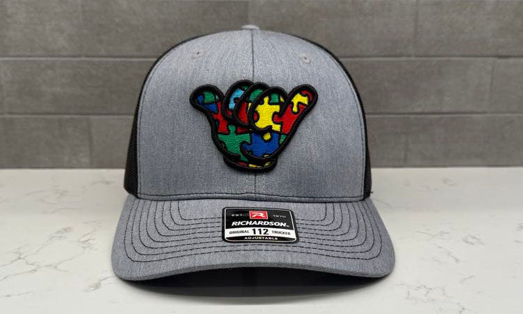 Hang Loose Autism - R112 Snapbacks Heather Gray/Black