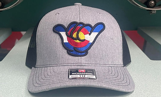 Colorado Flag Hang Loose Cap - R112 snapbacks Heather Gray/Black