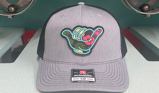 Angry Pineapple Hang Loose PVC Caps - Heather Gray/Black 112 Snapback