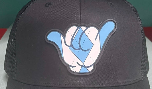 UNC Tarheels Hang Loose PVC Patch Cap - R112 snapback Solid Black