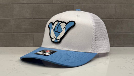 UNC Tarheels Hang Loose PVC Patch - 112 White/Columbia Blue