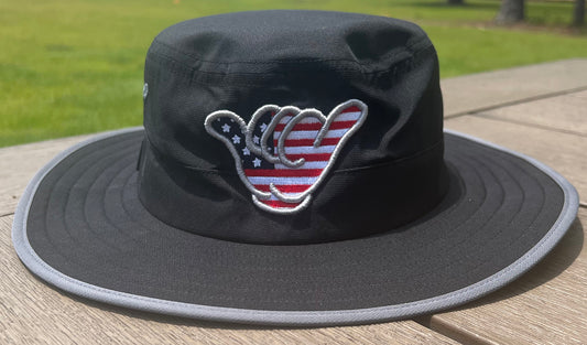 USA FLAG Hang Loose - Black Bucket