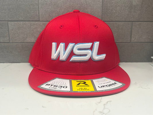 WSL Solid Red PTS30 Hat with CB/White