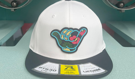 Angry Pineapple Hang Loose PVC Caps - White/Black PTS30