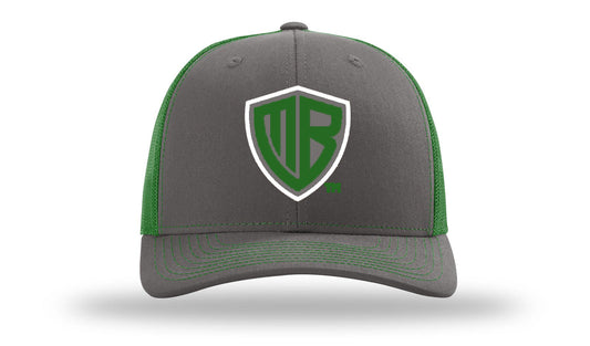 MB Shield - Richardson 112 Snapback - Charcoal/Kelly Green