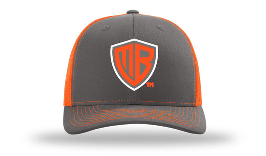 MB Shield - Richardson 112 Snapback - Charcoal/Neon Orange