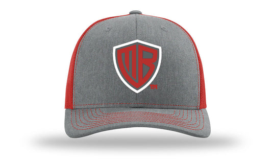 MB Shield - Richardson 112 Snapback - Heather Gray/Red