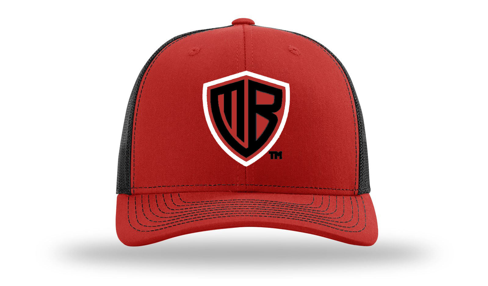 MB Shield 3D Puff - R112 Snapback - Red/Black – maddhattercaps