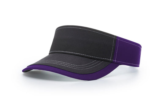 R - 775 Twill Contrast Visors - Charcoal/Purple