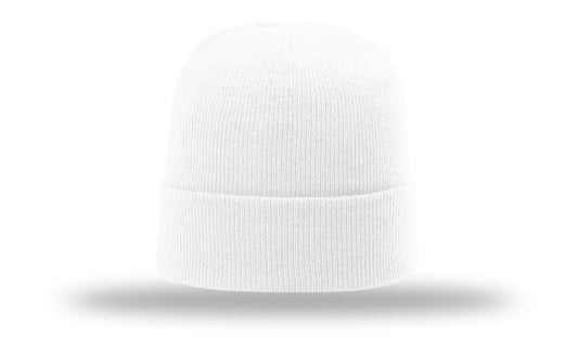 R-18 Richardson Solid White Beanie w/ Cuff